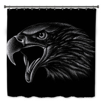 The Vector Logo Eagle For T Shirt Design Or Outwear Hunting Style Eagle Background Bath Decor 205781634
