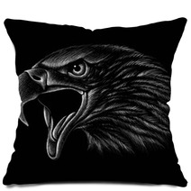 The Vector Logo Eagle For T Shirt Design Or Outwear Hunting Style Eagle Background Pillows 205781634