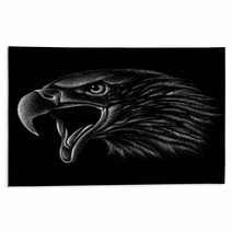 The Vector Logo Eagle For T Shirt Design Or Outwear Hunting Style Eagle Background Rugs 205781634
