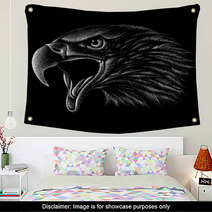 The Vector Logo Eagle For T Shirt Design Or Outwear Hunting Style Eagle Background Wall Art 205781634