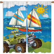 The Vehicle And The Ship Window Curtains 47594288
