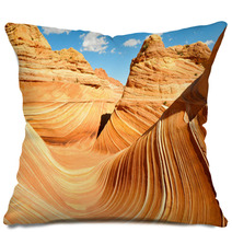 The Wave, Sandstone Curve (Arizona) Pillows 44582197