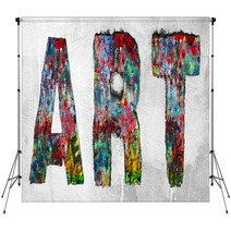 The Word Art Made From Graffiti Backdrops 224854493