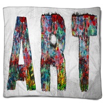 The Word Art Made From Graffiti Blankets 224854493
