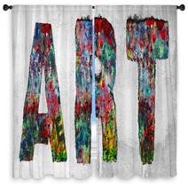 The Word Art Made From Graffiti Window Curtains 224854493