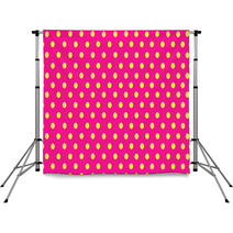 The Yellow Polka Dot With Pink Background Backdrops 63866592