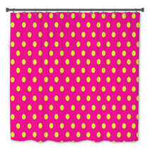 The Yellow Polka Dot With Pink Background Bath Decor 63866592