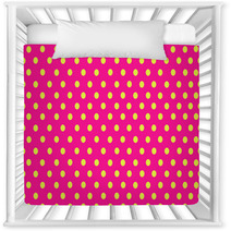 The Yellow Polka Dot With Pink Background Nursery Decor 63866592