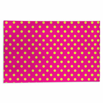 The Yellow Polka Dot With Pink Background Rugs 63866592