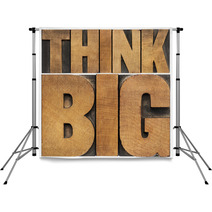 Think Big In Wood Type Backdrops 57707221