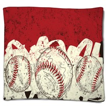Three Baseballs Blankets 78736943