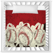 Three Baseballs Nursery Decor 78736943