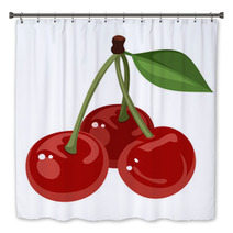 Three Cherries. Vector Illustration. Bath Decor 48216190