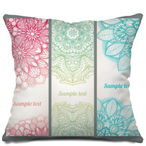 Three Different Round Patterns Pillows 56188467