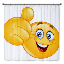 Thumb Up Yellow Cartoon Emoji Bath Decor 47002791