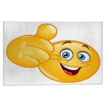 Thumb Up Yellow Cartoon Emoji Rugs 47002791