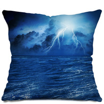Thunderstorm In Sea Pillows 55298119