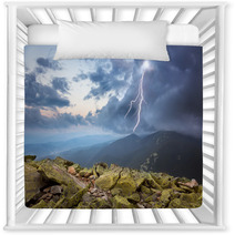 Thunderstorm With Lightening And Dramatic Clouds In Mountains Nursery Decor 67188972