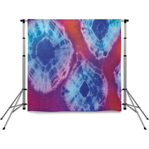 Tie And Dye In Blue, Orange And White Hues Backdrops 43121859