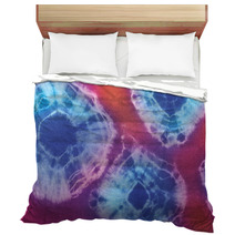 Tie And Dye In Blue, Orange And White Hues Bedding 43121859
