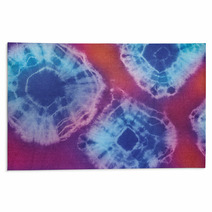 Tie And Dye In Blue, Orange And White Hues Rugs 43121859