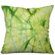 Tie And Dye In Green And Yellow  Hues Pillows 43123440