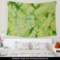 Tie And Dye In Green And Yellow  Hues Wall Art 43123440