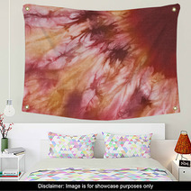 Tie And Dye In Orange And Red Hues Wall Art 43124473