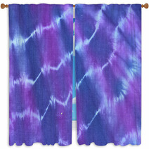 Tie And Dye In Purple, Blue And Pink Hues Window Curtains 43123442