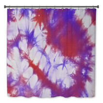 Tie And Dye In Purple, Red And White Hues Bath Decor 43124470