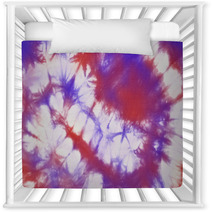 Tie And Dye In Purple, Red And White Hues Nursery Decor 43124470
