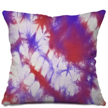 Tie And Dye In Purple, Red And White Hues Pillows 43124470