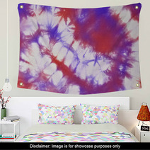 Tie And Dye In Purple, Red And White Hues Wall Art 43124470