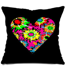 Tie Dye Heart Pillows 29648397