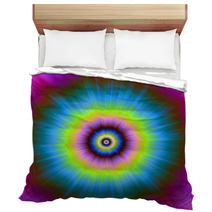 Tie-Dye In Blue Pink Yellow And Green Bedding 62398513