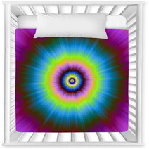 Tie-Dye In Blue Pink Yellow And Green Nursery Decor 62398513