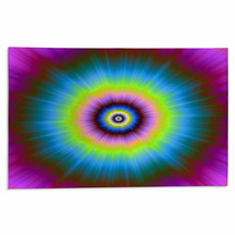 Tie-Dye In Blue Pink Yellow And Green Rugs 62398513