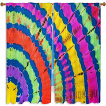 Tie-Dye Pattern Window Curtains 66564059