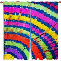 Tie-Dye Pattern Window Curtains 66564200