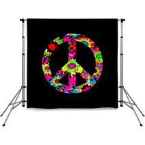 Tie Dye Peace Sign Backdrops 29648507