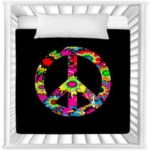 Tie Dye Peace Sign Nursery Decor 29648507