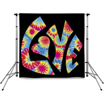 Tie Dyed Love Symbol Backdrops 11615698