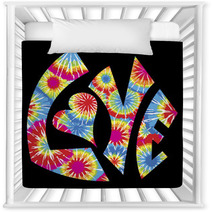 Tie Dyed Love Symbol Nursery Decor 11615698