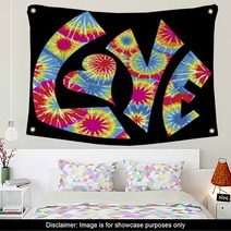 Tie Dyed Love Symbol Wall Art 11615698
