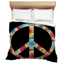 Tie Dyed Peace Symbol Bedding 10067928
