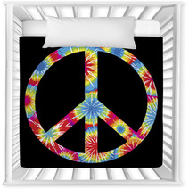 Tie Dyed Peace Symbol Nursery Decor 10067928