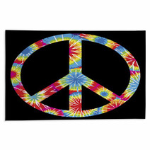 Tie Dyed Peace Symbol Rugs 10067928