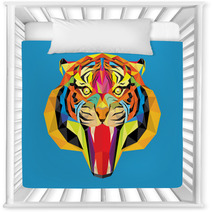 Tiger Head With Geometric Style Nursery Decor 61606593