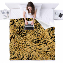 Tiger Skin Seamless Pattern Blankets 56558531