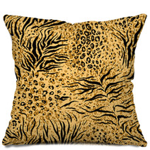 Tiger Skin Seamless Pattern Pillows 56558531